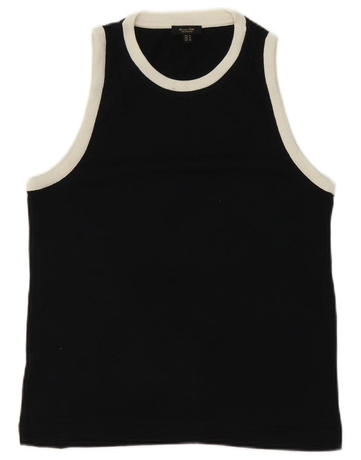 Canotta da donna Massimo Dutti UK 12 cotone nero medio