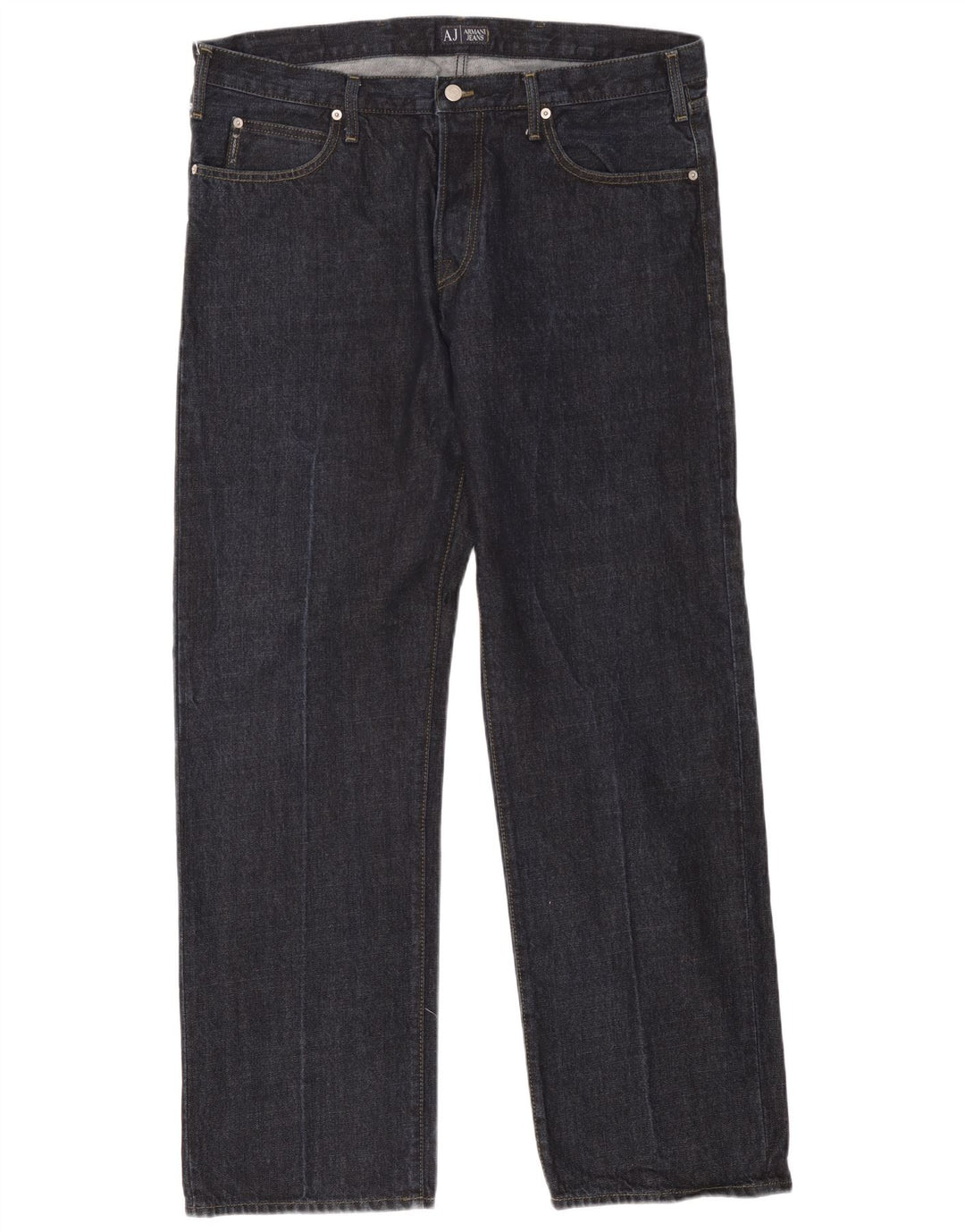 Jeans dritti da uomo Armani W40 L32 in cotone blu navy