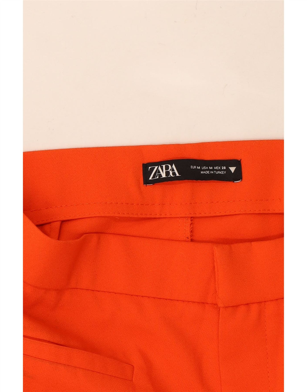 ZARA Womens Bootcut Casual Trousers Medium W28 L26 Orange Vintage Zara and Second-Hand Zara from Messina Hembry 