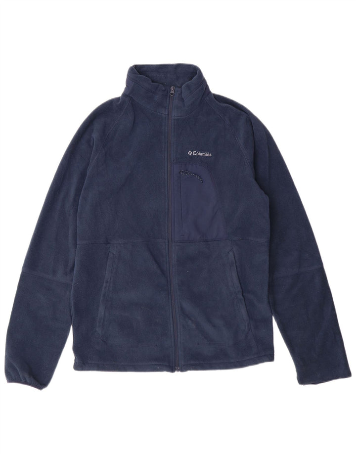 Giacca in pile da uomo Columbia media poliestere blu navy