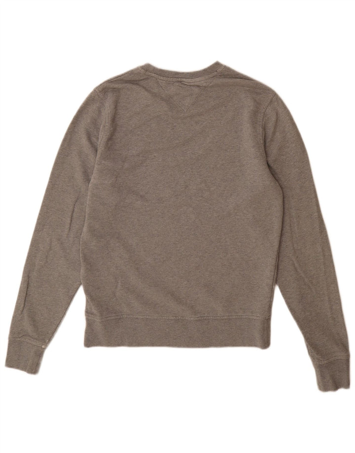 Felpa da uomo Tommy Hilfiger Maglione piccolo cotone chiazzato grigio