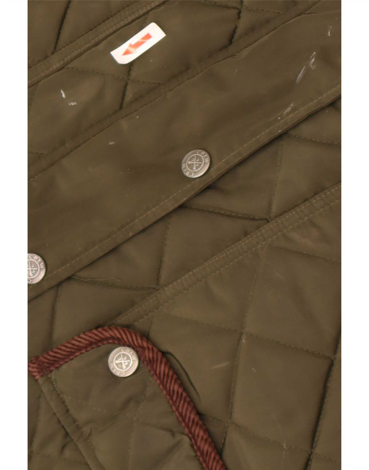 Crew Clothing Giacca trapuntata da uomo UK 38 Poliestere verde medio