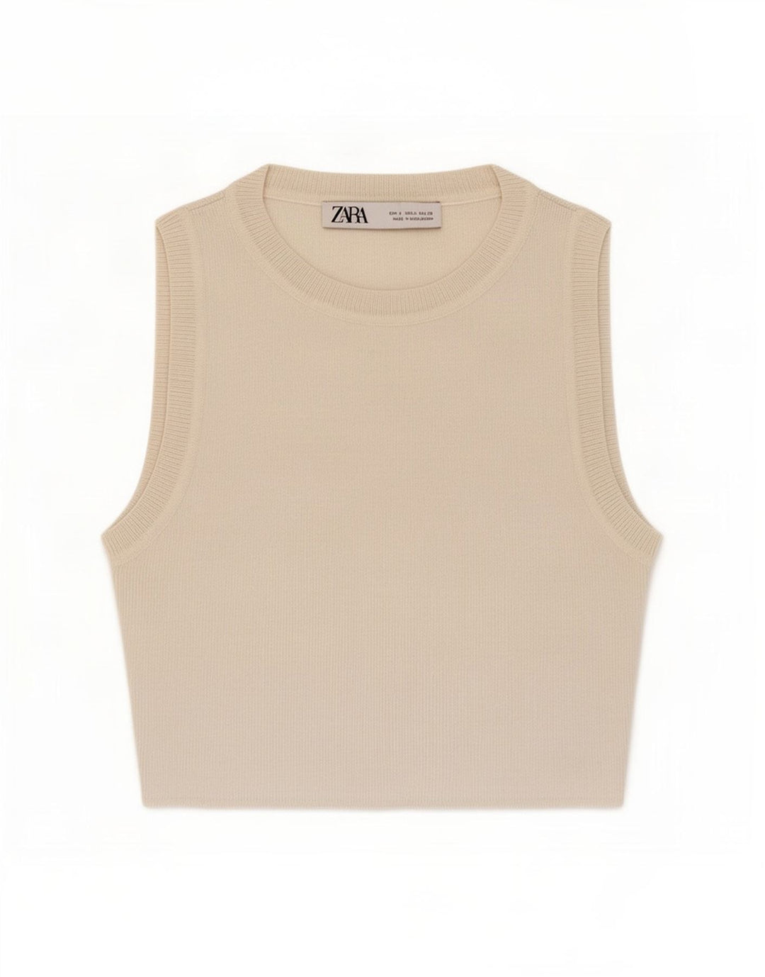 Top corto da donna Zara UK 8 piccolo in viscosa bianca