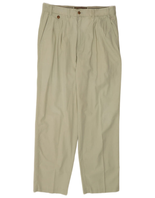 Pantaloni chino con pegging da uomo vintage IT 48 medio W32 L32 cotone kaki