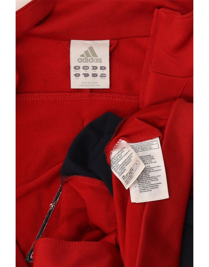 Giacca da tuta grafica da uomo Adidas UK 40/42 Medium Red Colourblock