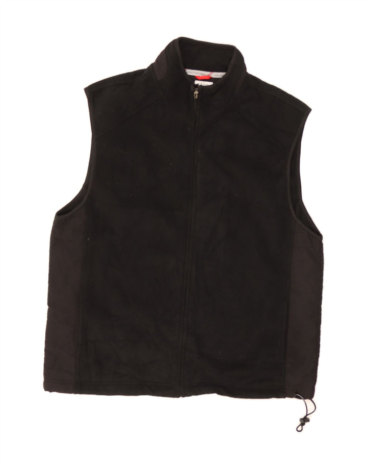 IZOD Mens Izod Fleece Gilet UK 42 XL Black Polyester Vintage Izod and Second-Hand Izod from Messina Hembry 