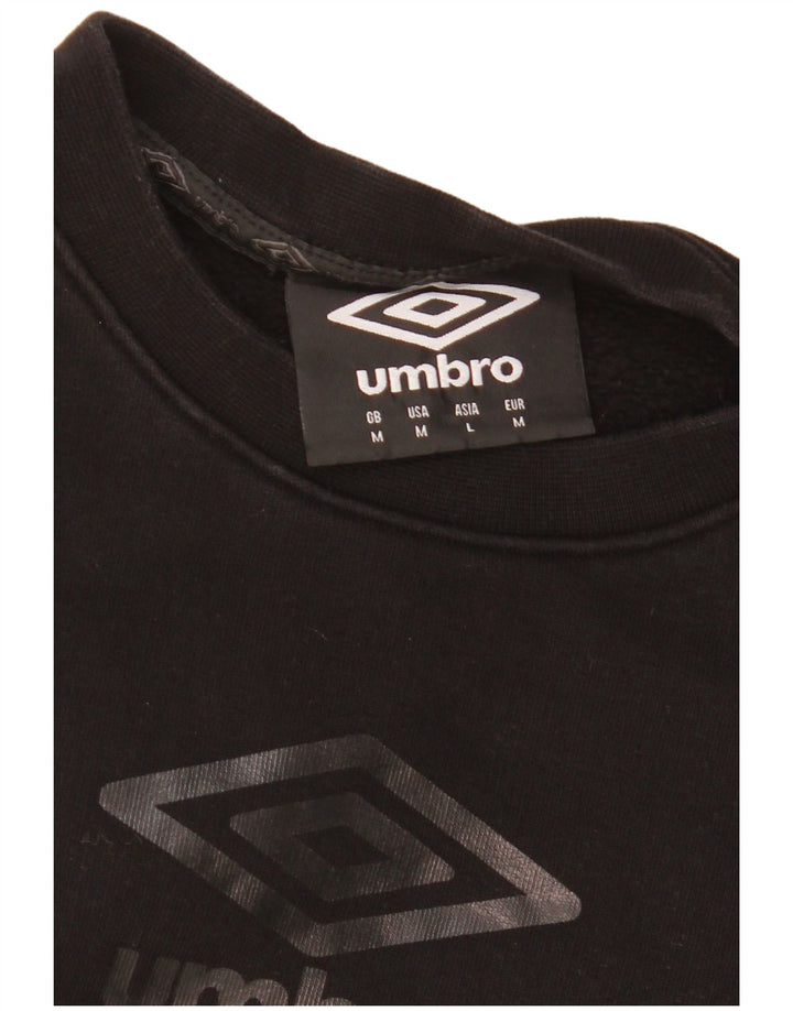 Felpa con grafica corta da donna Umbro UK 14 media nera
