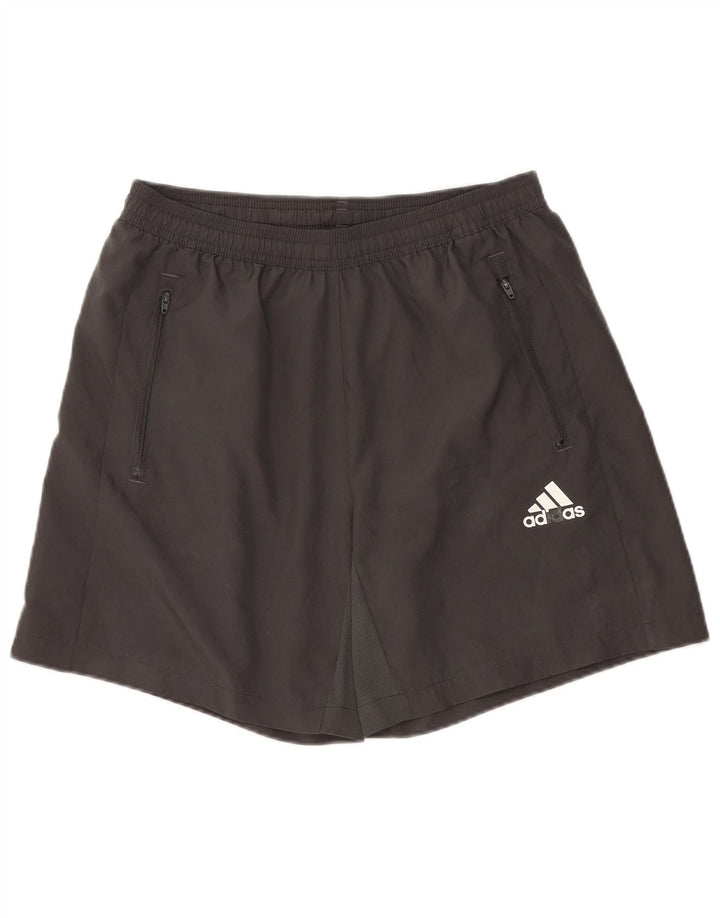 Pantaloncini sportivi da uomo ADIDAS medio nero in poliestere
