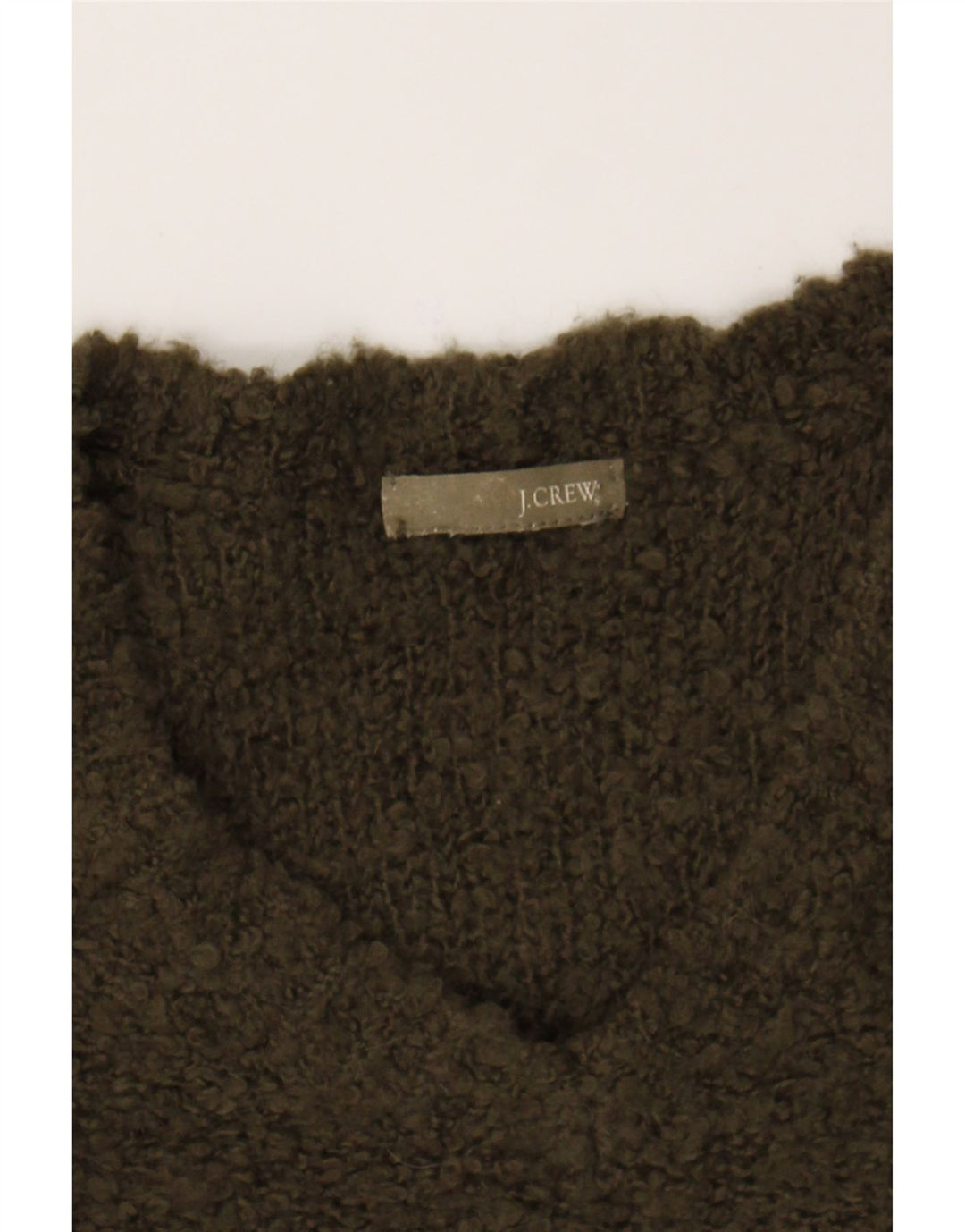J. CREW Womens V-Neck Jumper Sweater UK 14 Large Khaki Vintage J. Crew and Second-Hand J. Crew from Messina Hembry 