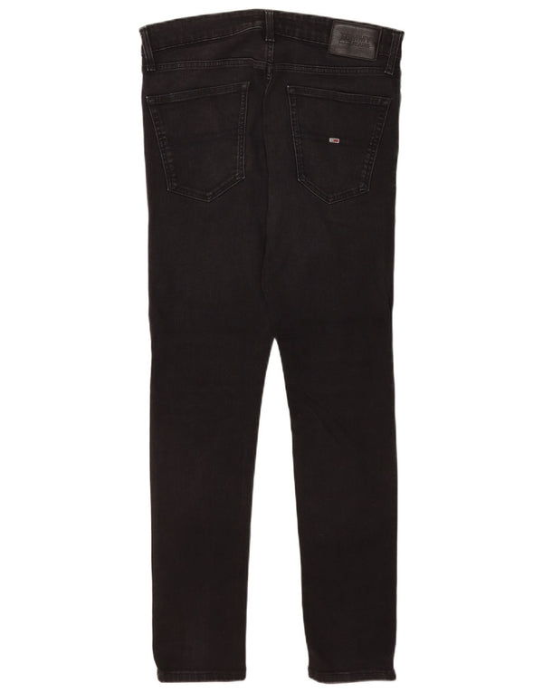 Jeans skinny da uomo Tommy Hilfiger W32 L32 cotone nero