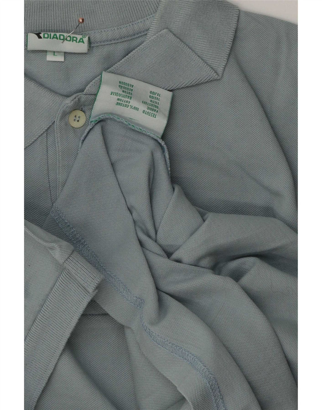 Polo Diadora Uomo Large Blu Cotone