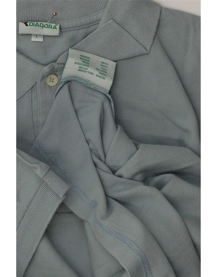 Polo Diadora Uomo Large Blu Cotone
