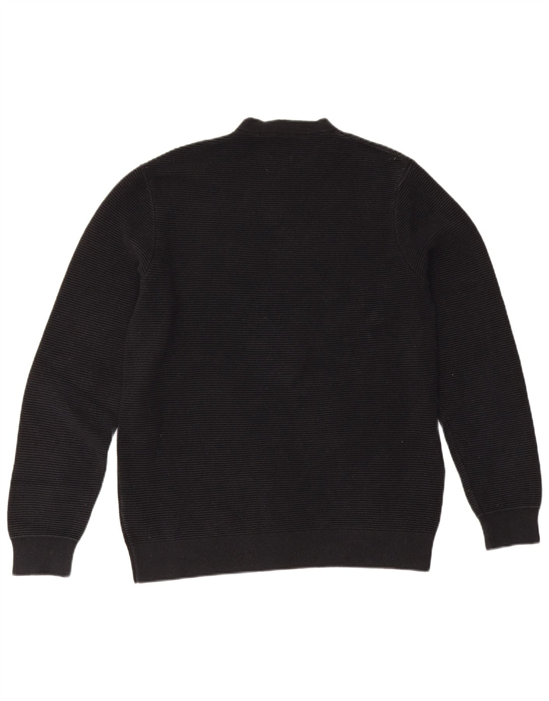 Maglione maglione girocollo da uomo Zara in cotone nero medio