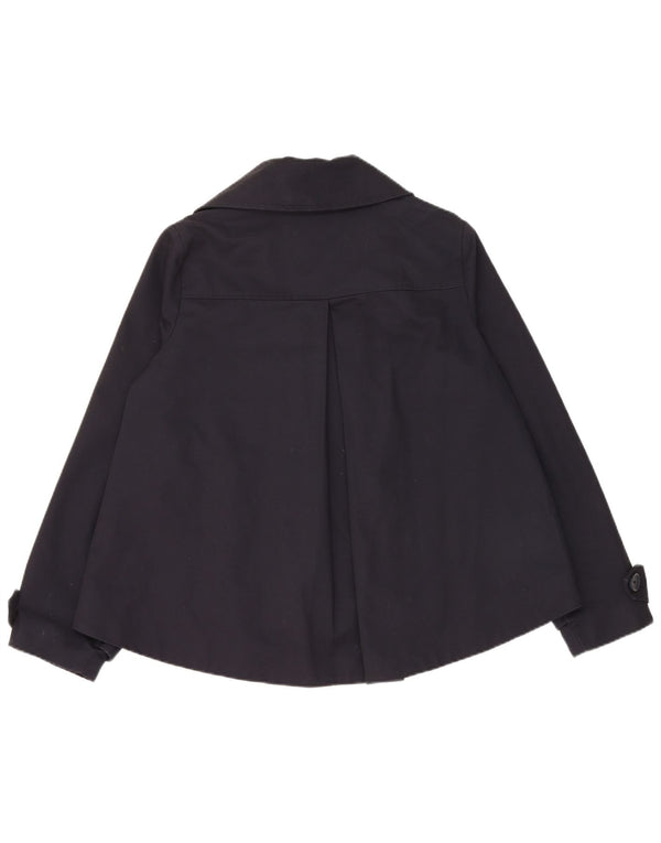 Cappotto da marinaio oversize da donna Les Copains UK 10 piccolo cotone blu navy