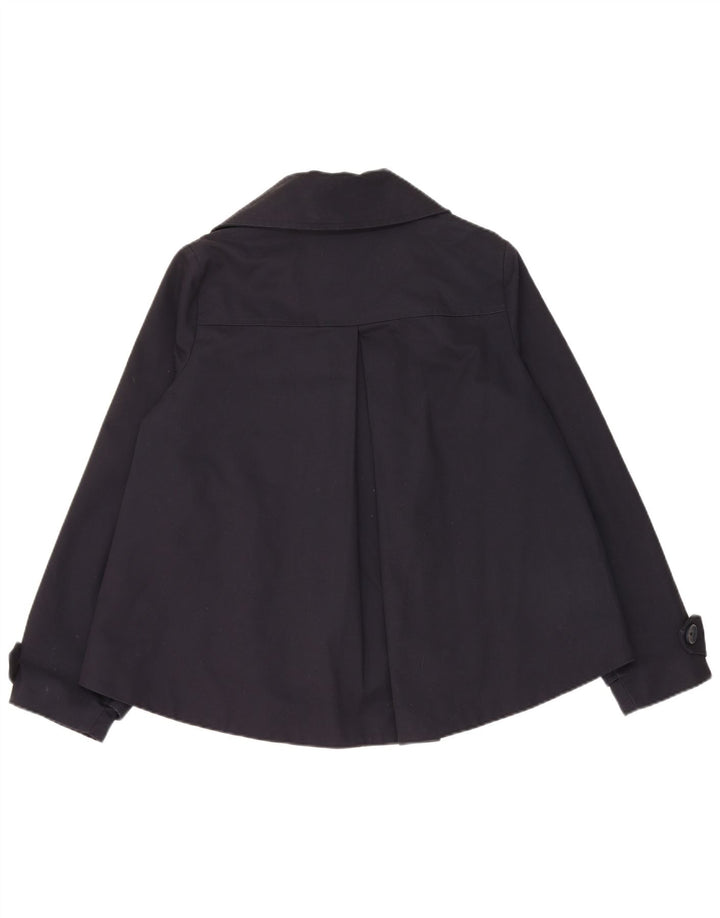 Cappotto da marinaio oversize da donna Les Copains UK 10 piccolo cotone blu navy