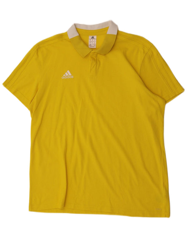 Polo Adidas da uomo 2XL in cotone giallo