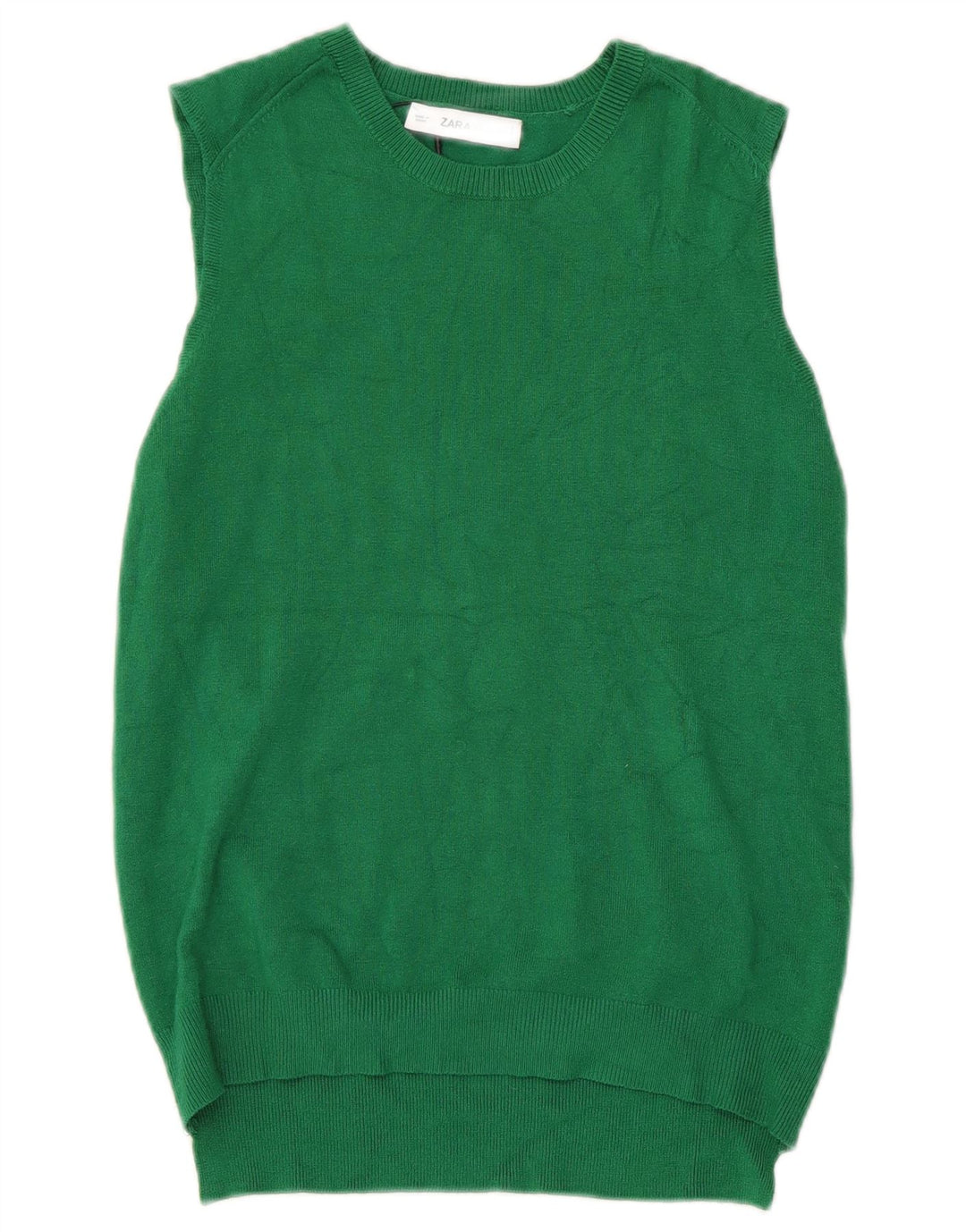 Canottiera da donna Zara UK 12 in viscosa verde medio