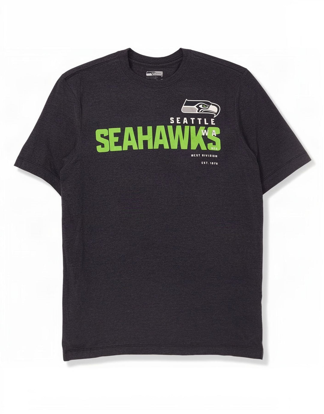 T-shirt grafica Nike Seattle Seahawks da uomo in poliestere grigio medio