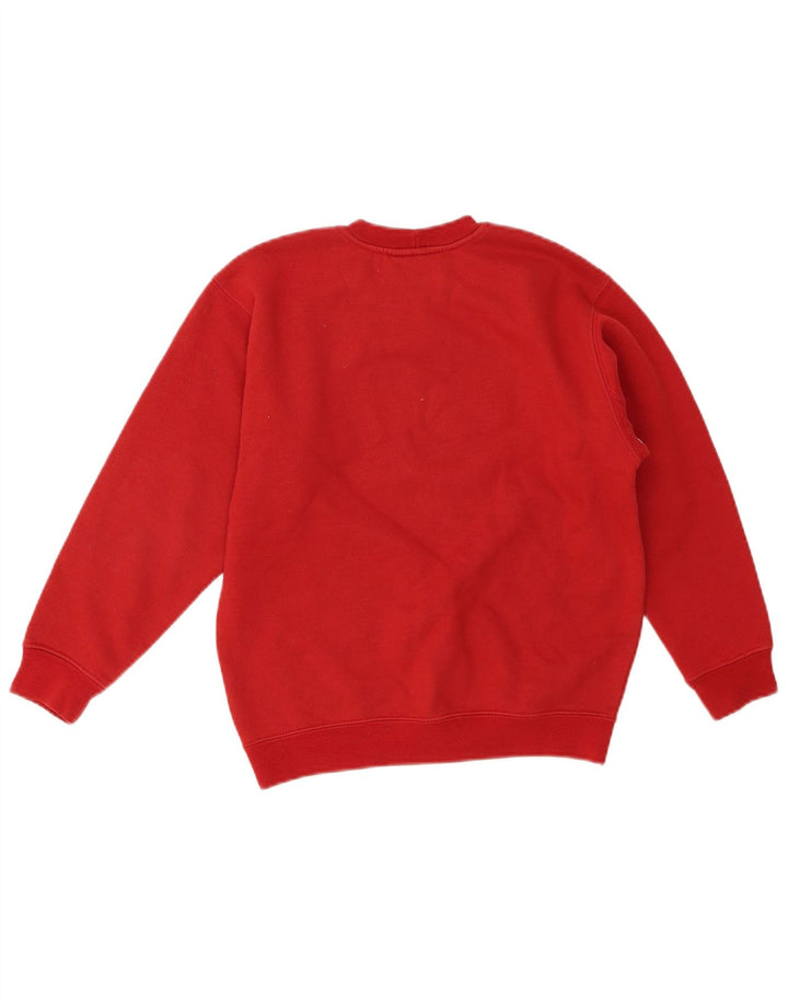 TIMBERLAND Boys Graphic Sweatshirt Jumper 9-10 Years Red Cotton