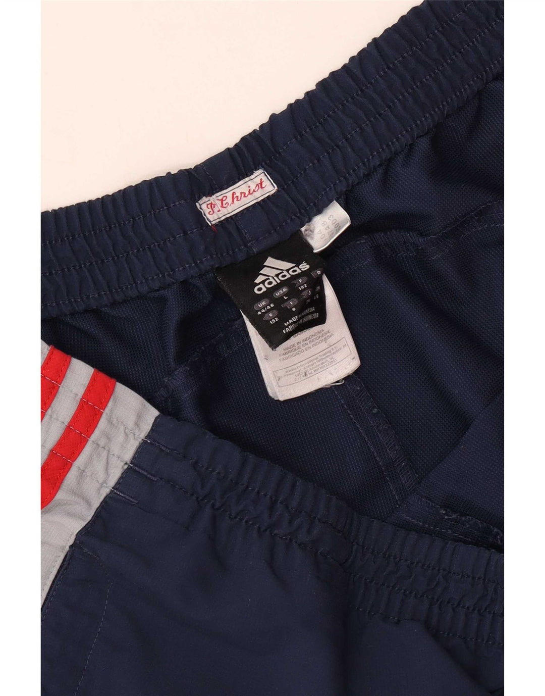 Pantaloni da tuta da uomo Adidas UK 44/46 Large Blu Navy Poliestere