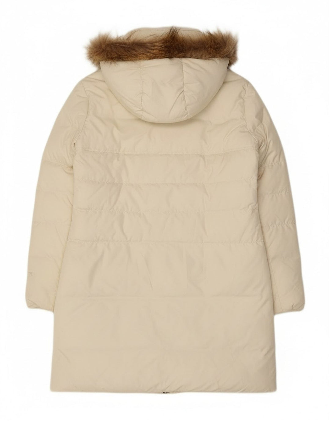 Cappotto imbottito con cappuccio da donna Diadora UK 14 medio poliestere bianco sporco