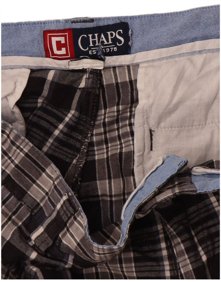 Pantaloncini chino da uomo Chaps W30 medio blu navy a quadri
