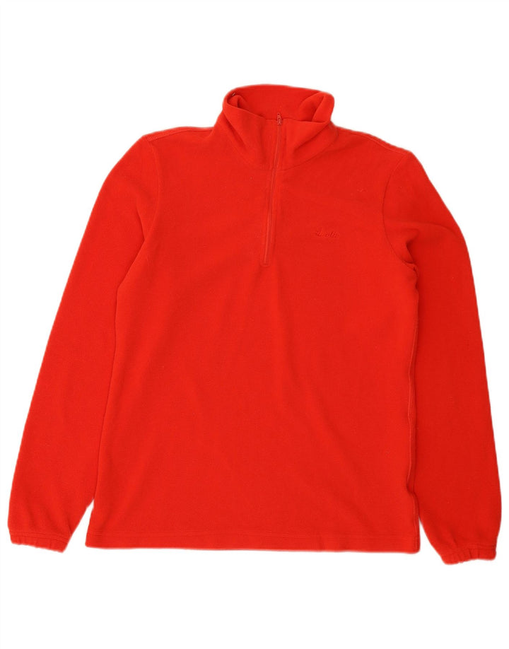Maglione in pile da donna con collo e zip Lotto UK 12 medio rosso poliestere