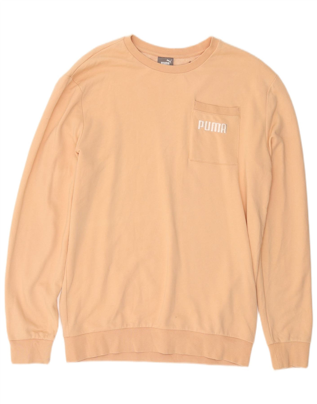 Felpa oversize da donna PUMA, maglione UK 14, cotone giallo medio
