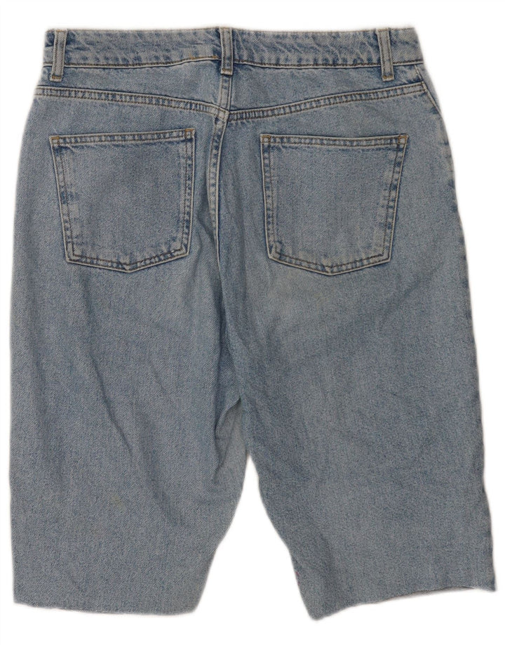 Topshop Pantaloncini di jeans mamma da donna medi W30 cotone blu