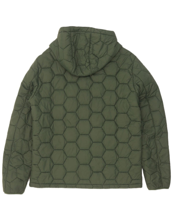 Giacca imbottita con cappuccio da uomo Sisley UK 42 XL nylon verde