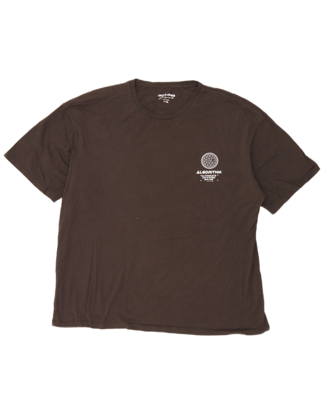 T-shirt grafica da uomo Jack & Jones Top XL in cotone grigio