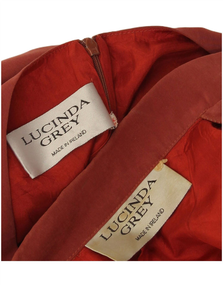 Set da donna vintage a 1 bottone e 2 pezzi, UK 16, grande, in poliestere bordeaux