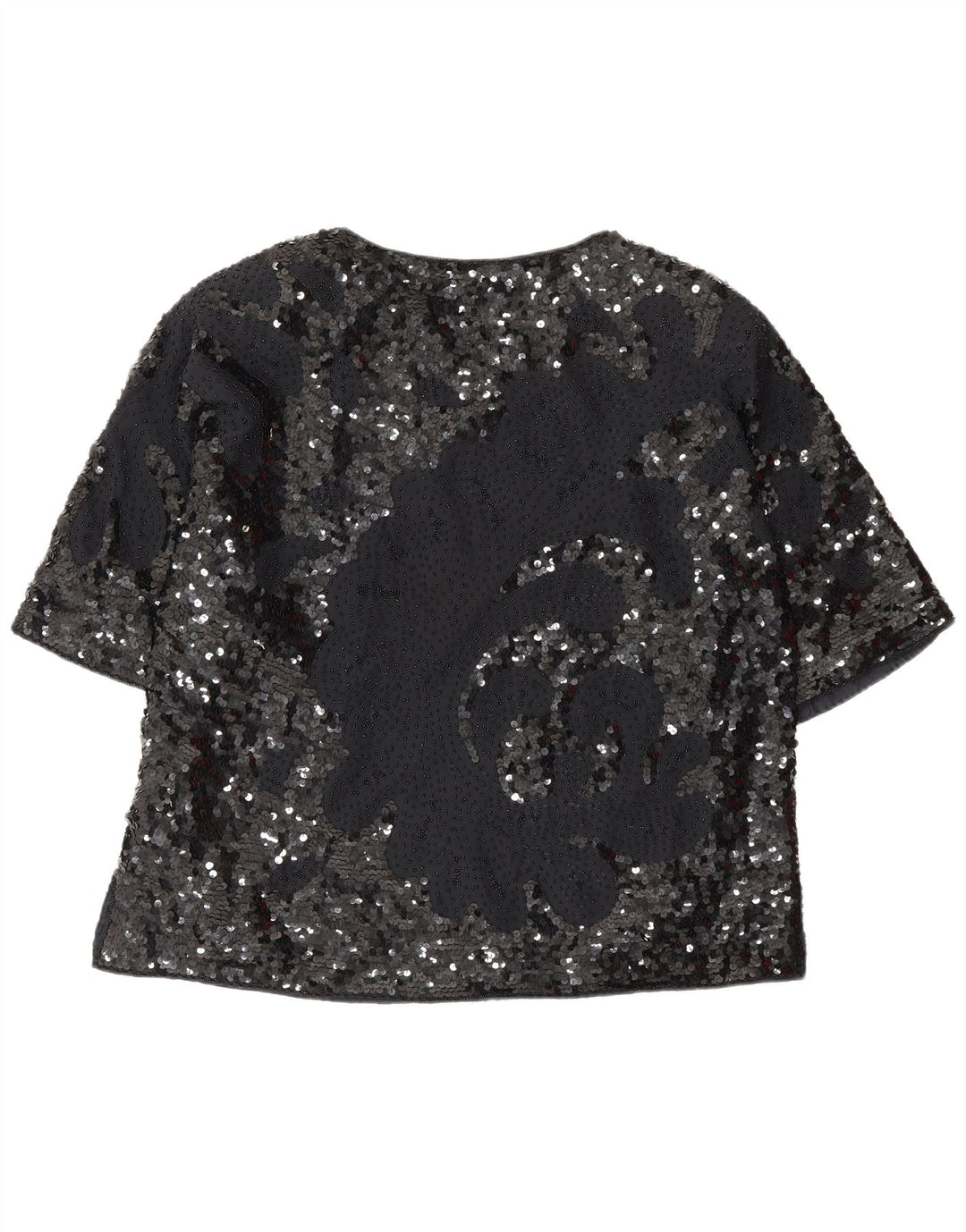Camicetta vintage da donna Top IT 46 grande nera