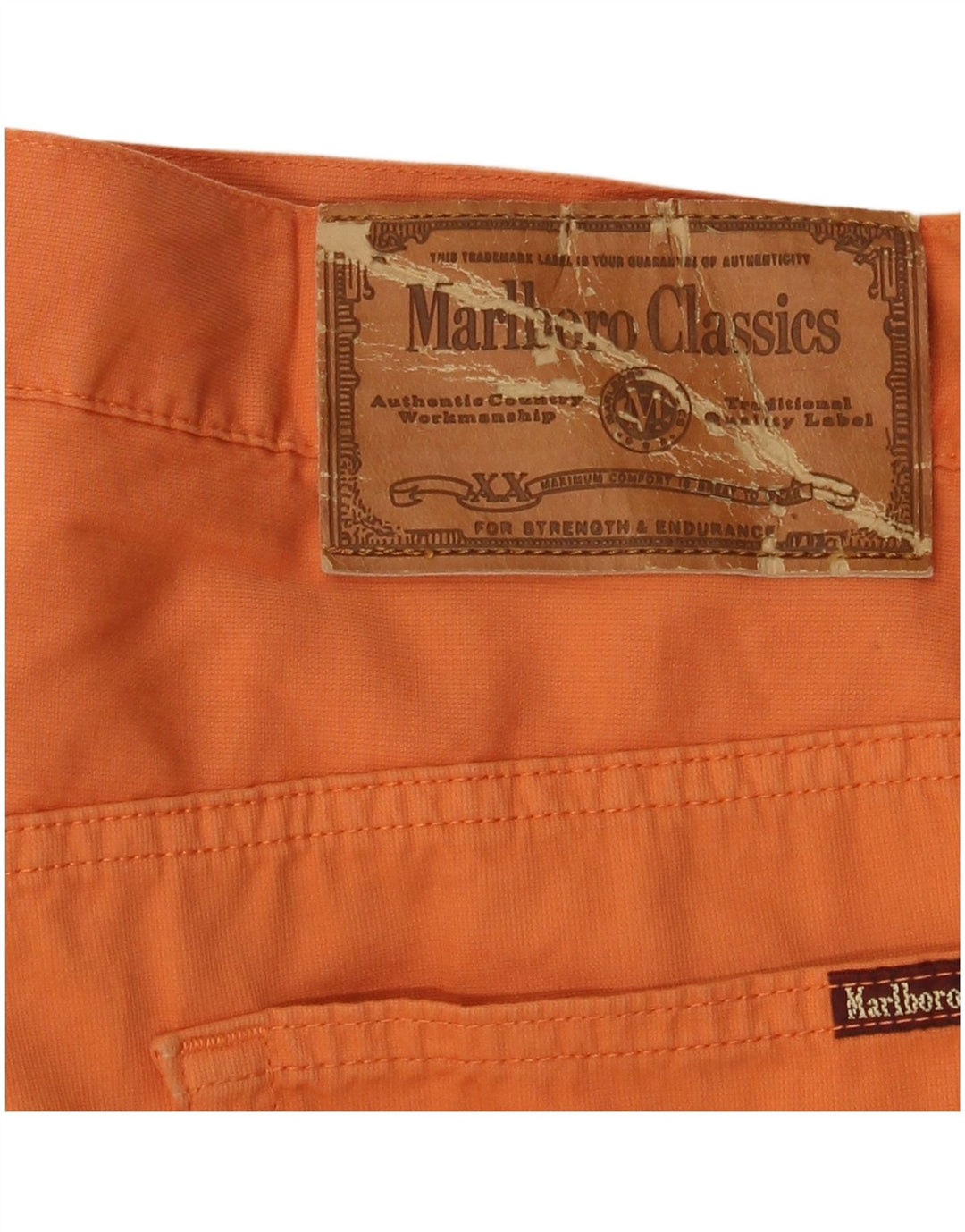 MARLBORO CLASSICS Pantaloni casual dritti da donna W34 L34 Cotone arancione