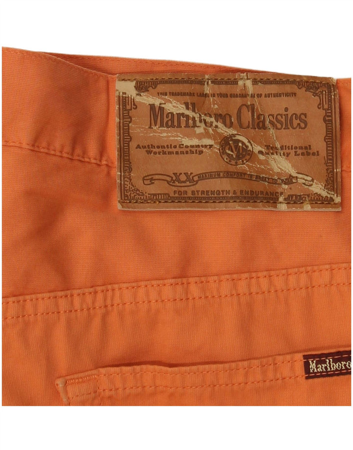 MARLBORO CLASSICS Pantaloni casual dritti da donna W34 L34 Cotone arancione