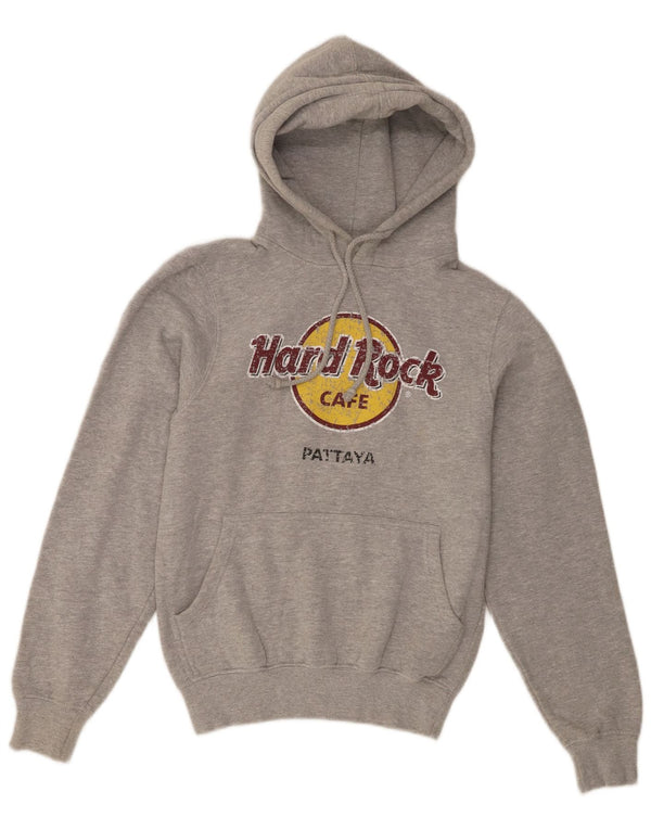 Felpa con cappuccio Pattaya da donna Hard Rock Cafe UK 10 piccola grigia chiazzata