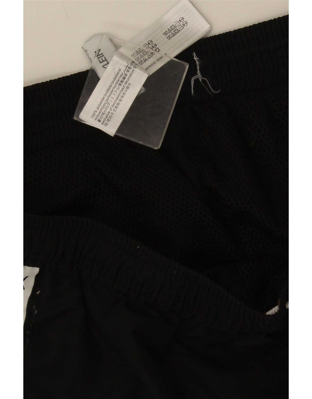 Pantaloncini da bagno grafici da uomo Calvin Klein grandi in poliestere color block nero