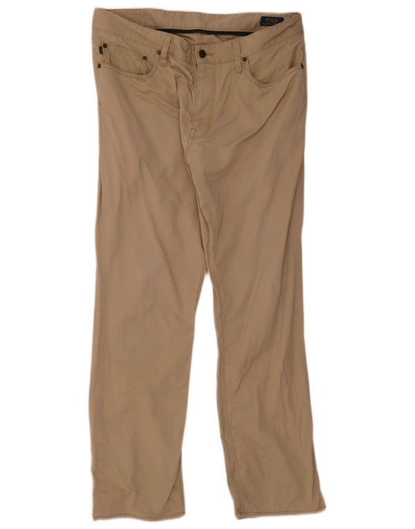 Pantaloni cargo slim da uomo Polo Ralph Lauren W36 L32 in cotone beige