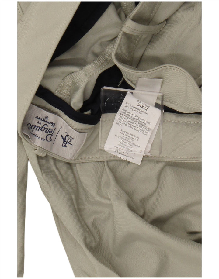 Pantaloni chino slim da uomo Penguin W34 L32 poliestere verde