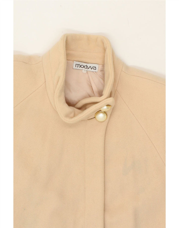 MODYVA Womens Overcoat EU 42 Large Beige Wool Vintage Modyva and Second-Hand Modyva from Messina Hembry 