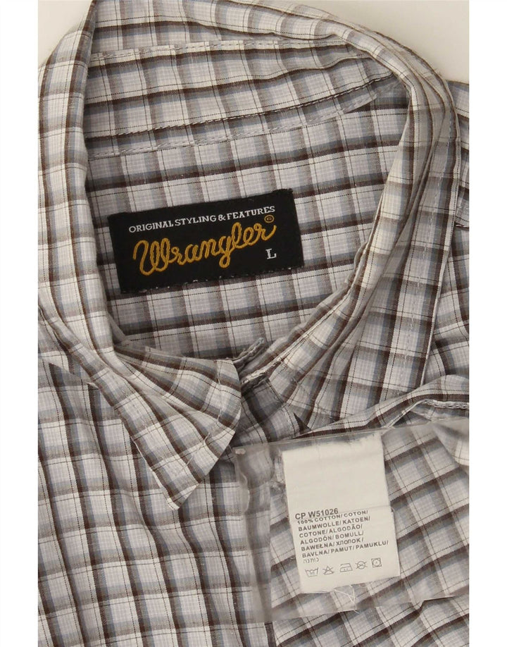 Camicia da uomo Wrangler grande in cotone a quadri multicolore