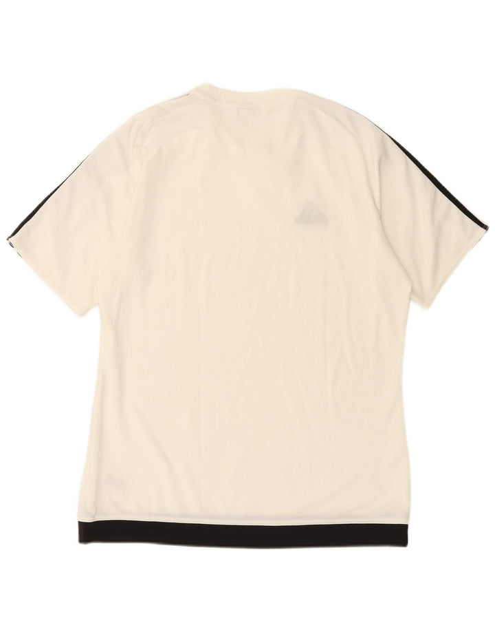 T-shirt ADIDAS da uomo Climalite Top in poliestere color block bianco medio