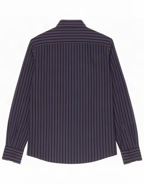 Valentino Maglia Inter Fit da uomo taglia 40 15 3/4 Medium Navy Blue gessato