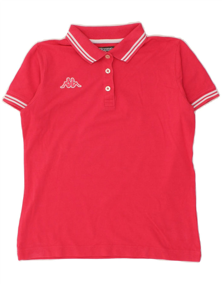 KAPPA Womens Polo Shirt UK 12 Medium Pink Vintage Kappa and Second-Hand Kappa from Messina Hembry 