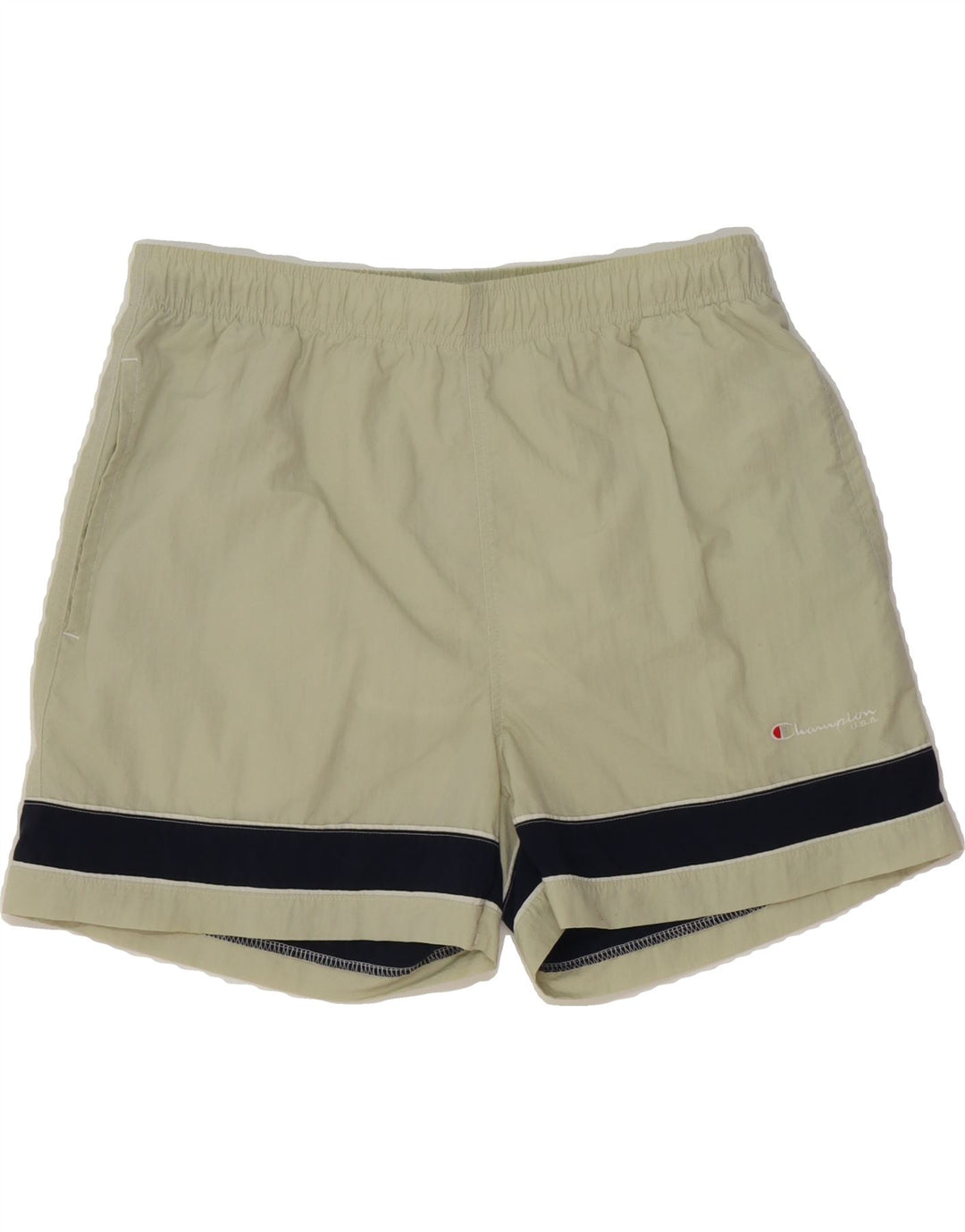 CHAMPION Mens Swimming Shorts Large  Beige Polyester Vintage Champion and Second-Hand Champion from Messina Hembry 