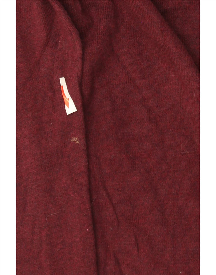 Maglione da uomo girocollo Superdry in cotone bordeaux medio
