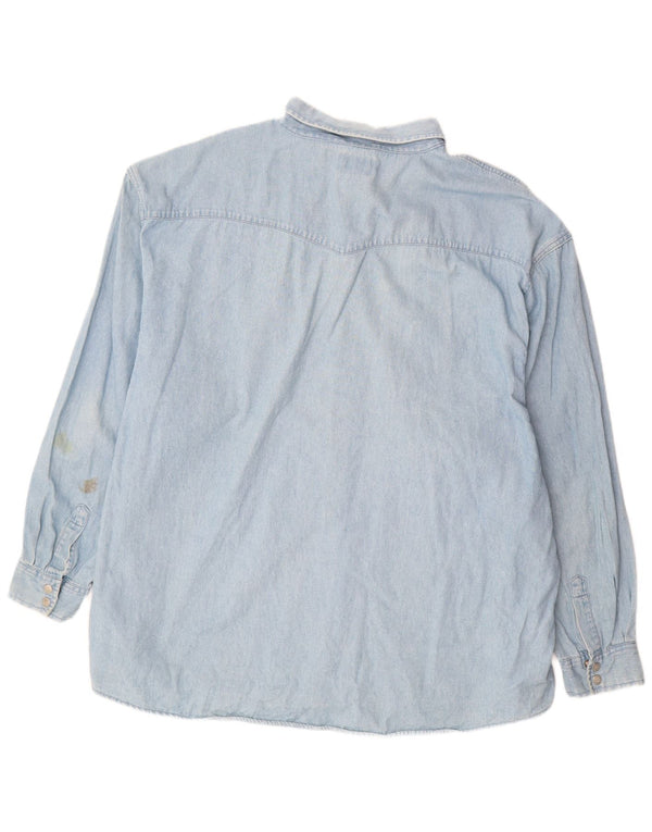 JOHN BANER Camicia di jeans da uomo 3XL Cotone blu