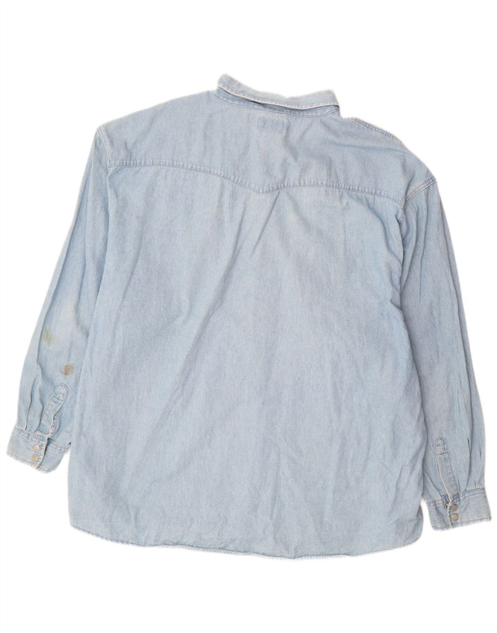 JOHN BANER Camicia di jeans da uomo 3XL Cotone blu