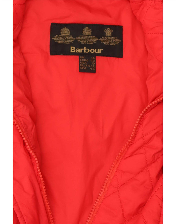 Gilet trapuntato da donna Barbour UK 14 Large rosso in poliammide