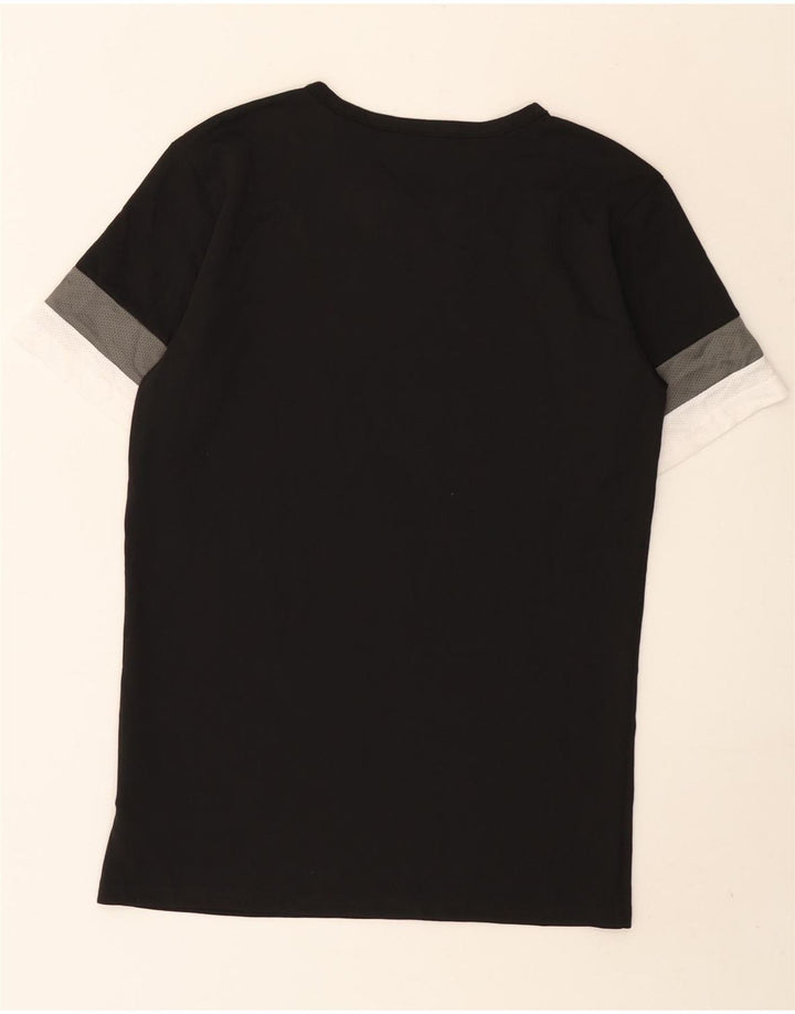 T-shirt da uomo Puma Top Small nera in poliestere color block